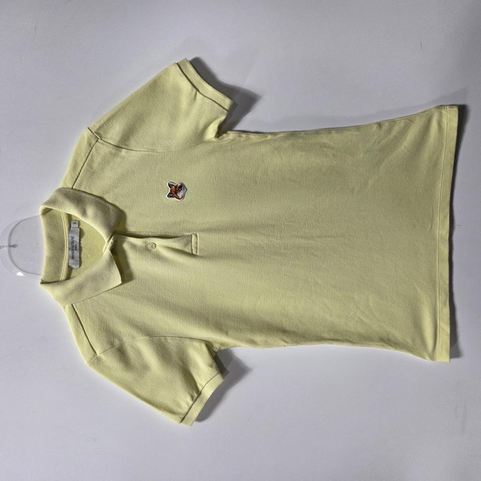 메종키츠네 여성 라이트옐로우 카라 반팔 XS 26072407