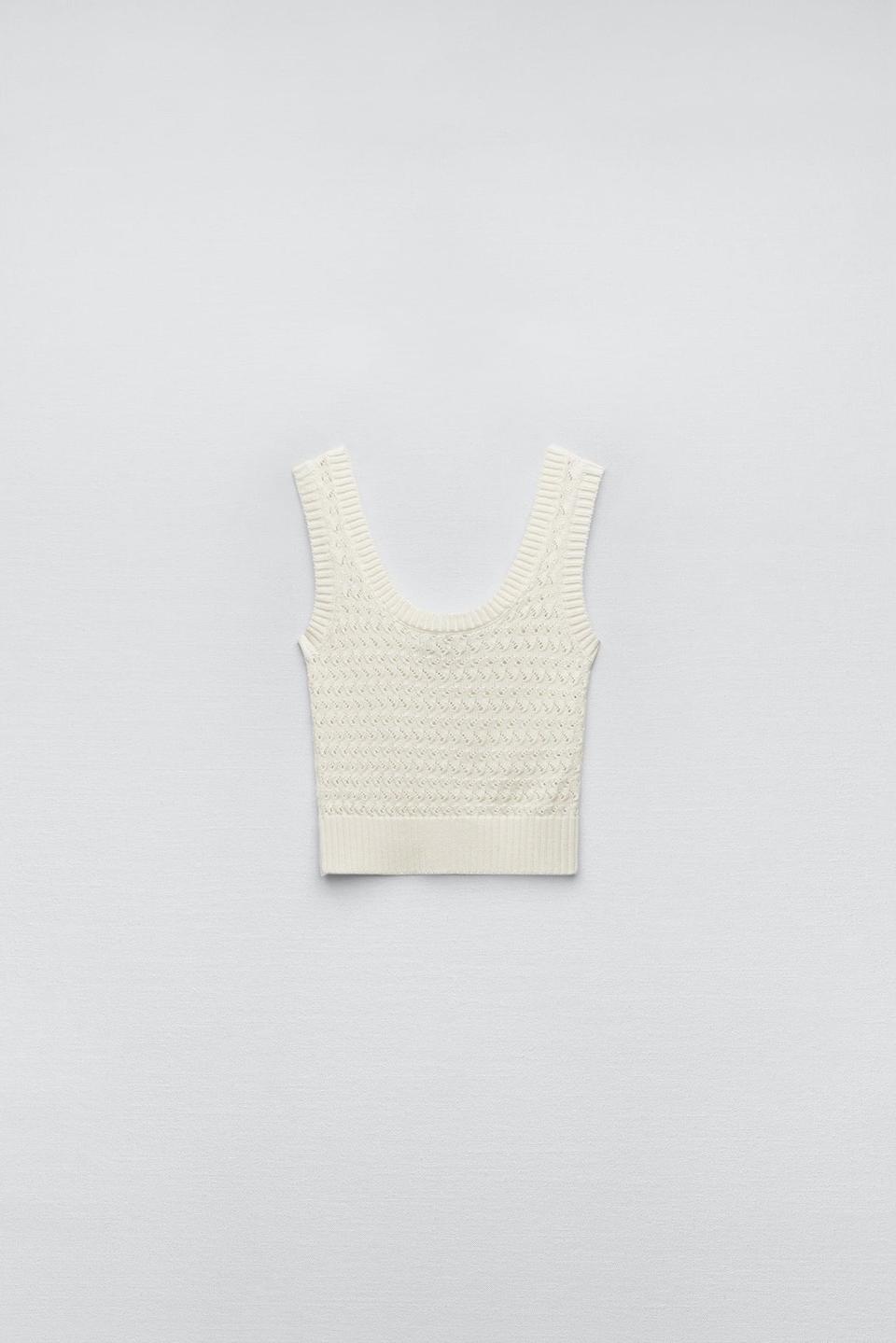 zara 자라 포인텔 니트 탑 베스트 새상품
