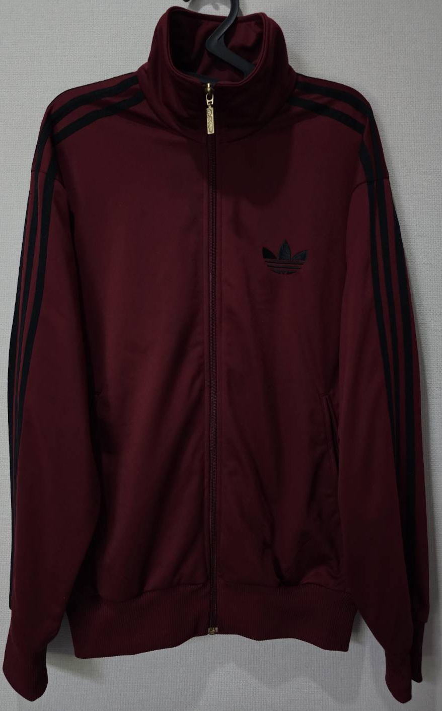 아디다스 대장 버건디블랙 트랙탑 져지집업 100~105/L~XL