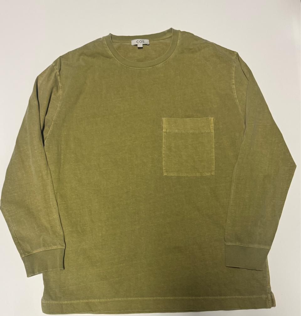 정품 cos 코스 피그먼트 빅 포켓 오버핏 긴팔 롱슬리브 티셔츠 2XL