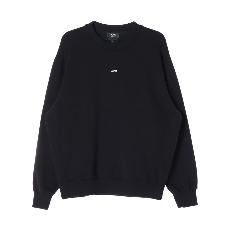 아페쎄 APC 24SS 박시핏 스몰 로고 오버핏 맨투맨 스웨트셔츠 블랙