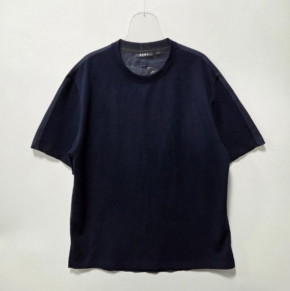 DKNY 네이비 라운드넥 혼방 반팔 S 26072811