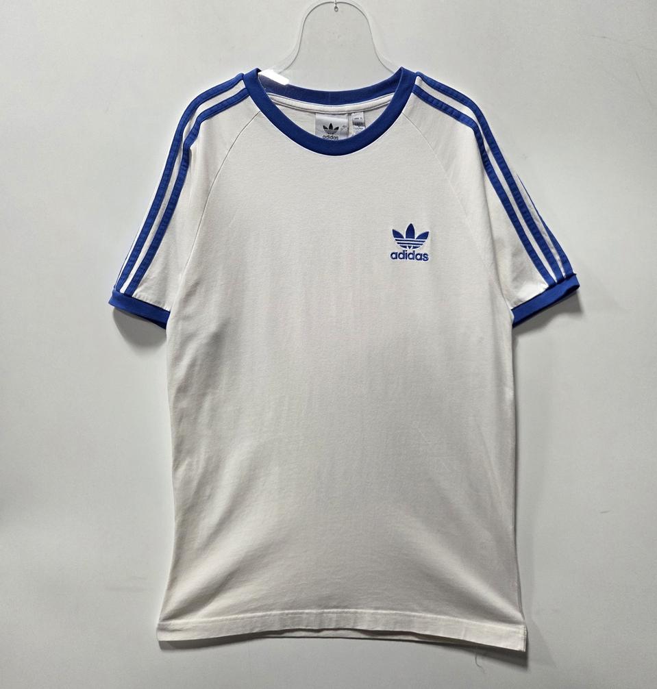 아디다스 3S 블루 삼선 링거 반팔 티셔츠 M 26072814