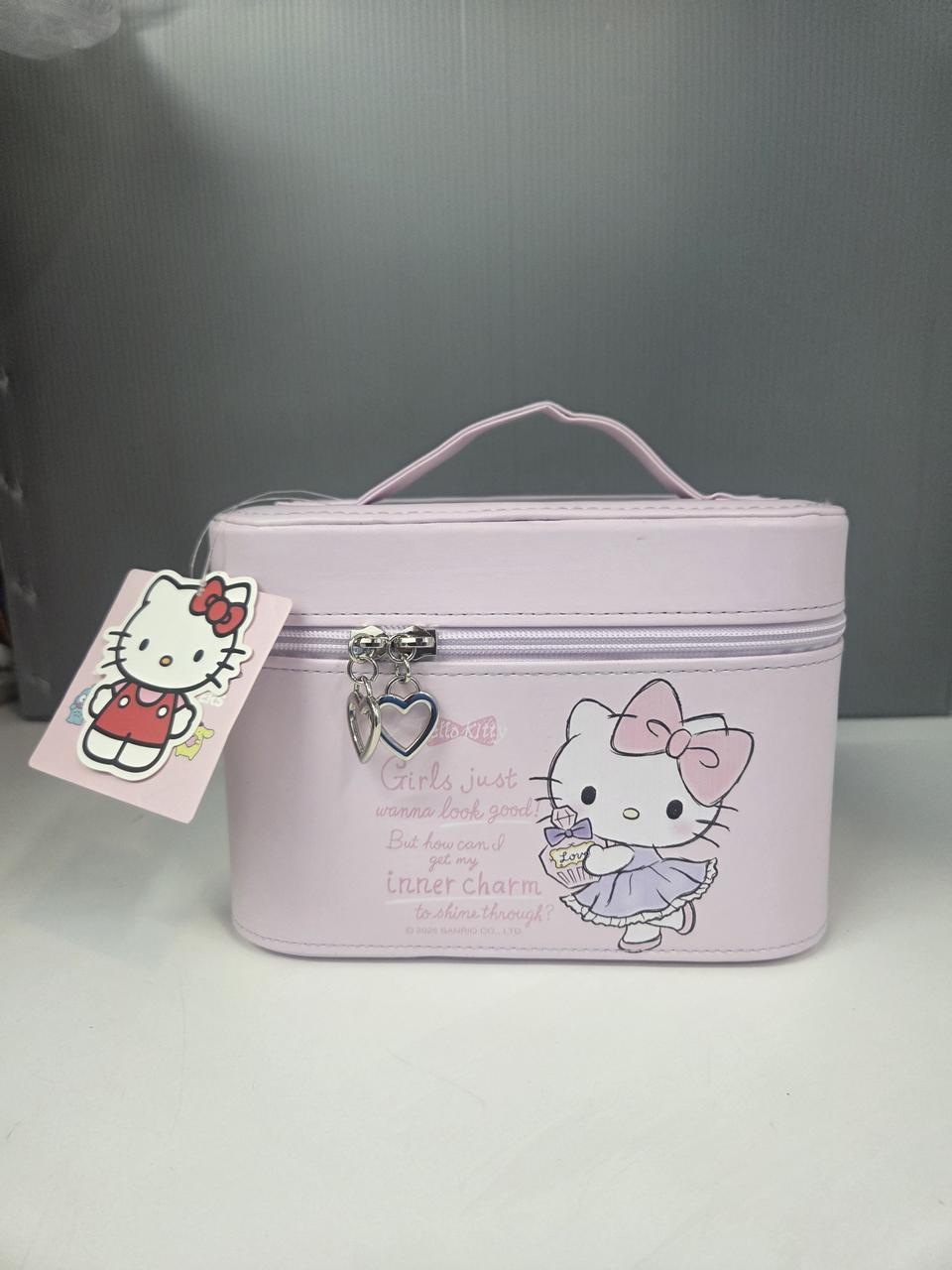 미사용,산리오 헬로키티 화장품 가방,하드 케이스
