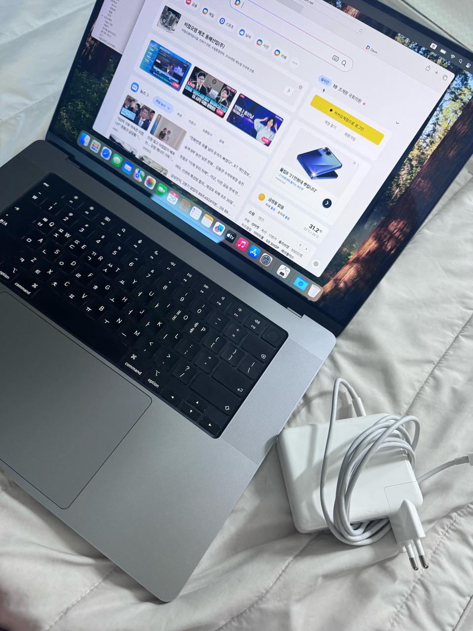 맥북프로 16인치 M1pro 16램 512GB 배터리88%