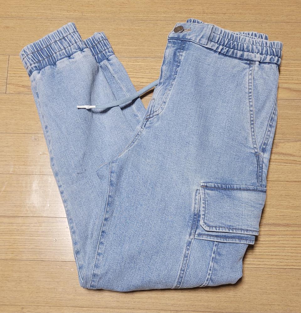 시스템 카고 조거 데님팬츠