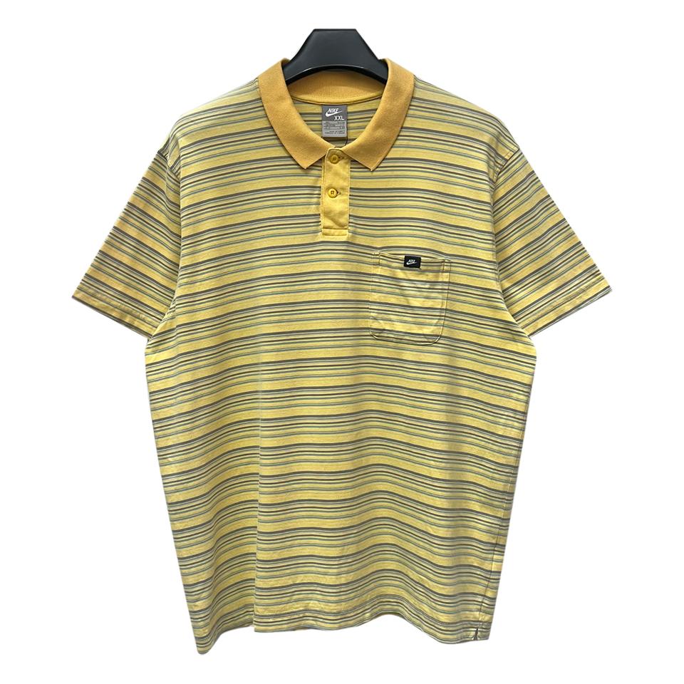 00s 나이키 포켓 스트라이프 카라 반팔티 2XL