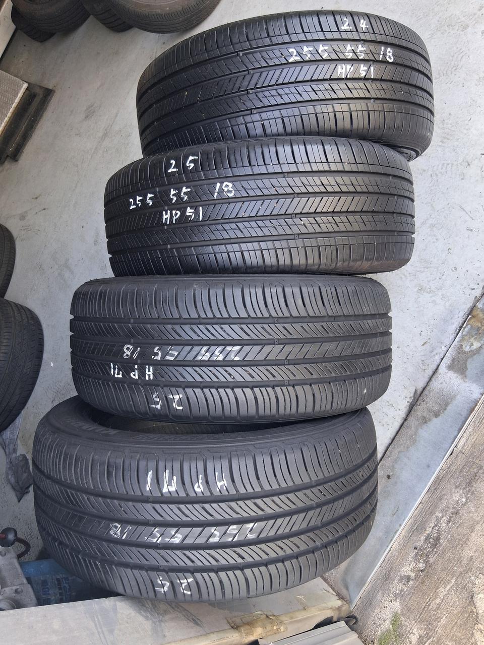 금호2555518중고타이어4개.255 55 18타이어