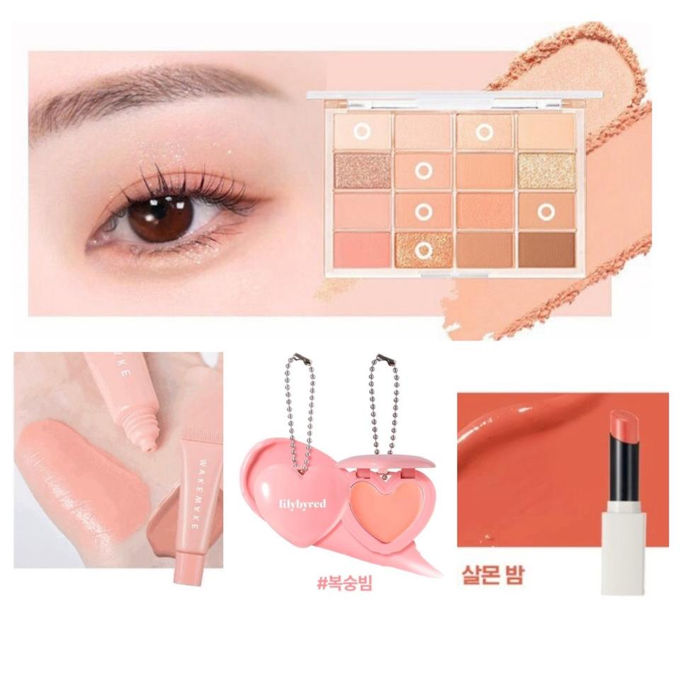 단종) 웨이크메이크 소다코랄블러링 + 블러셔/립 (웜톤 섀도우팔레트)