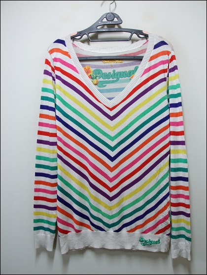 데시구알 Desigual 비스코스 V넥 니트 M 66