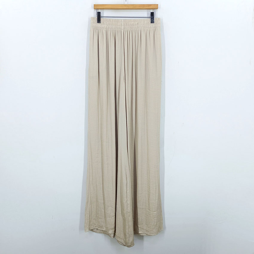 자라 여 여름 하늘하늘 홑겹 와이드밴딩팬츠 베이지S (HU46307)