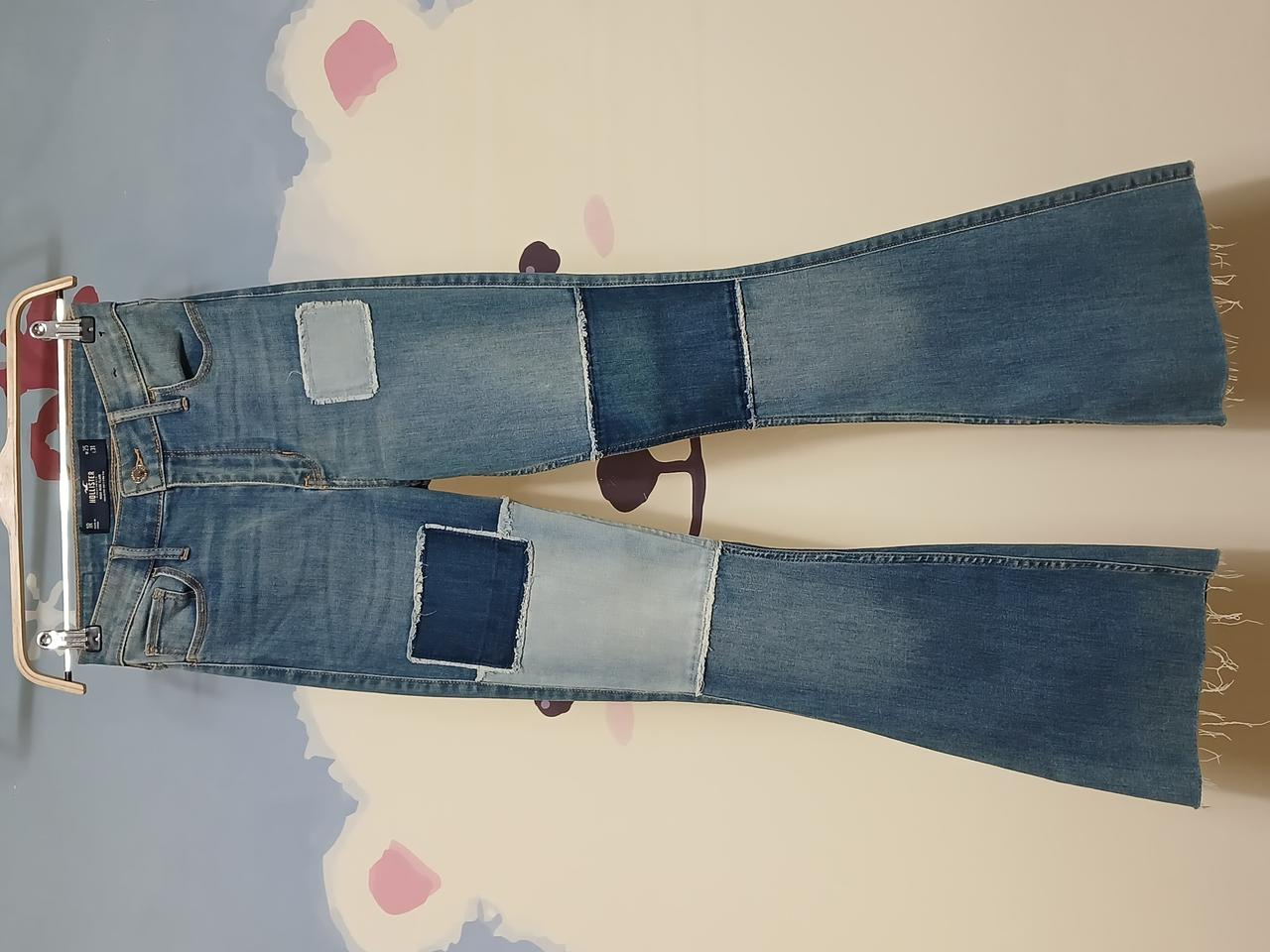 (25) 홀리스터 데님 패치 하이라이즈 스판 부츠컷 청바지