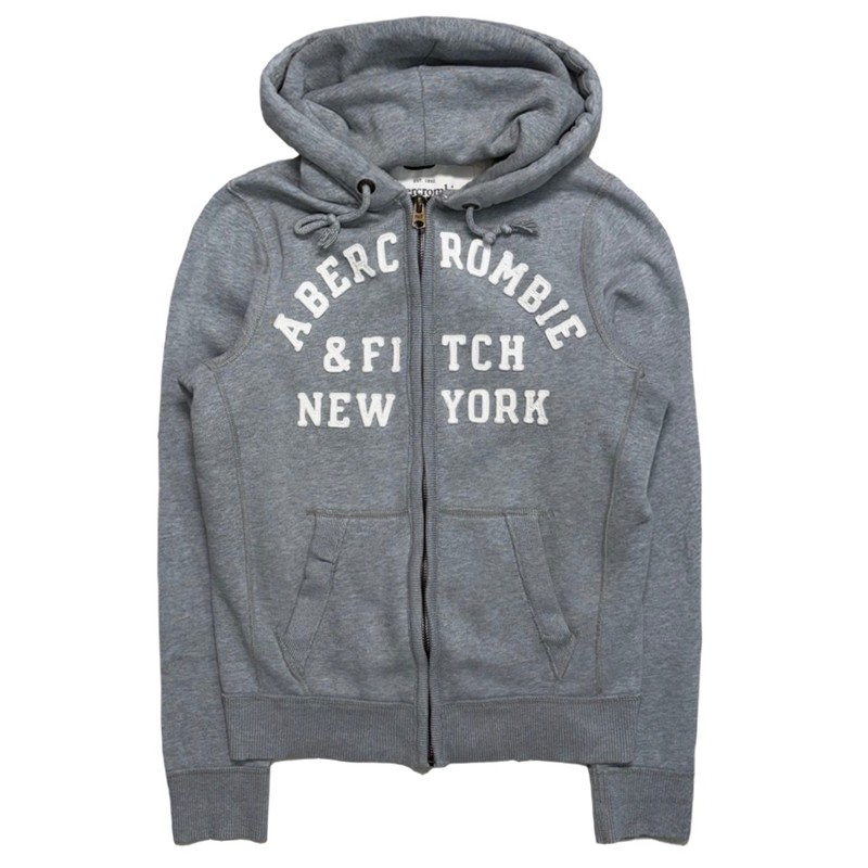 ABERCROMBIE & FITCH 빈티지 로고 후드 집업 L