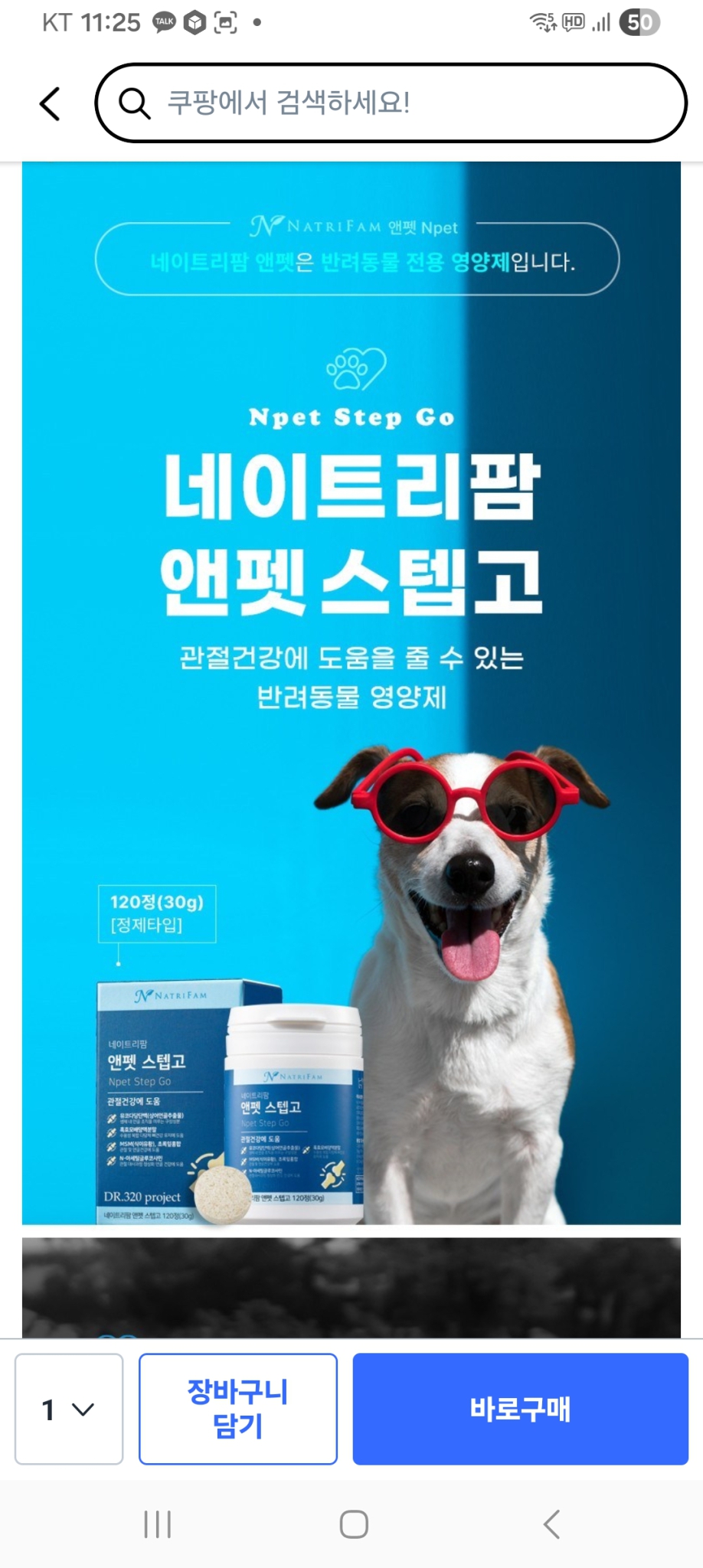 새상품 강아지 애견 펫 반려동물 고양이 관절 슬개골 영양제 보호제