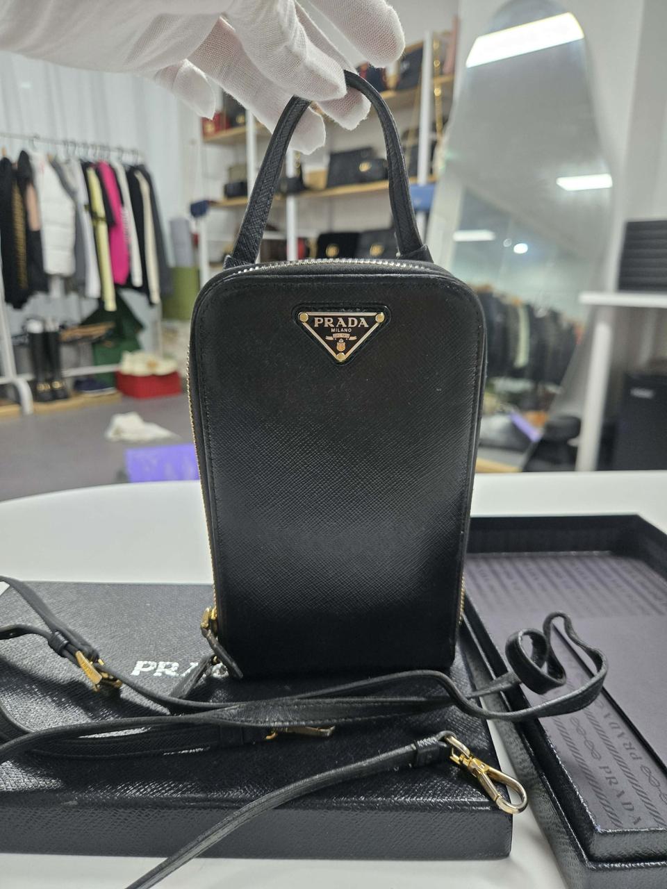 [정품] 프라다 사피아노 폰홀더백