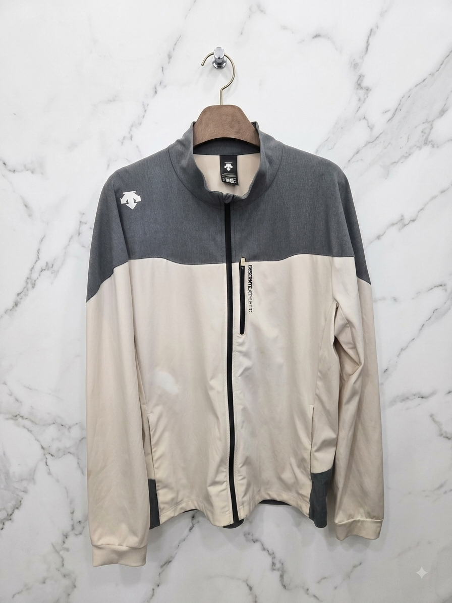 105,XL)) DESCENTE 데상트 바람막이 점퍼! 디자인 깔끔해요~