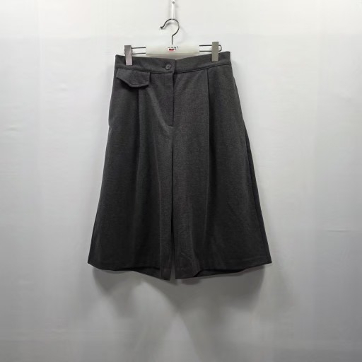 1132 WEGO 차콜 모직 핀턱 큐롯 바지F 사이즈