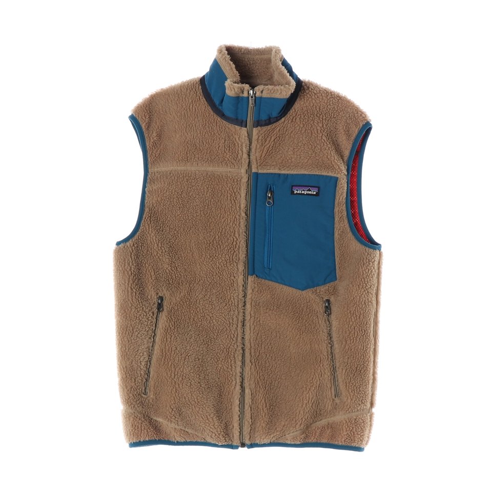 파타고니아 레트로 X 플리스 배색 조끼 베스트 내추럴 블루