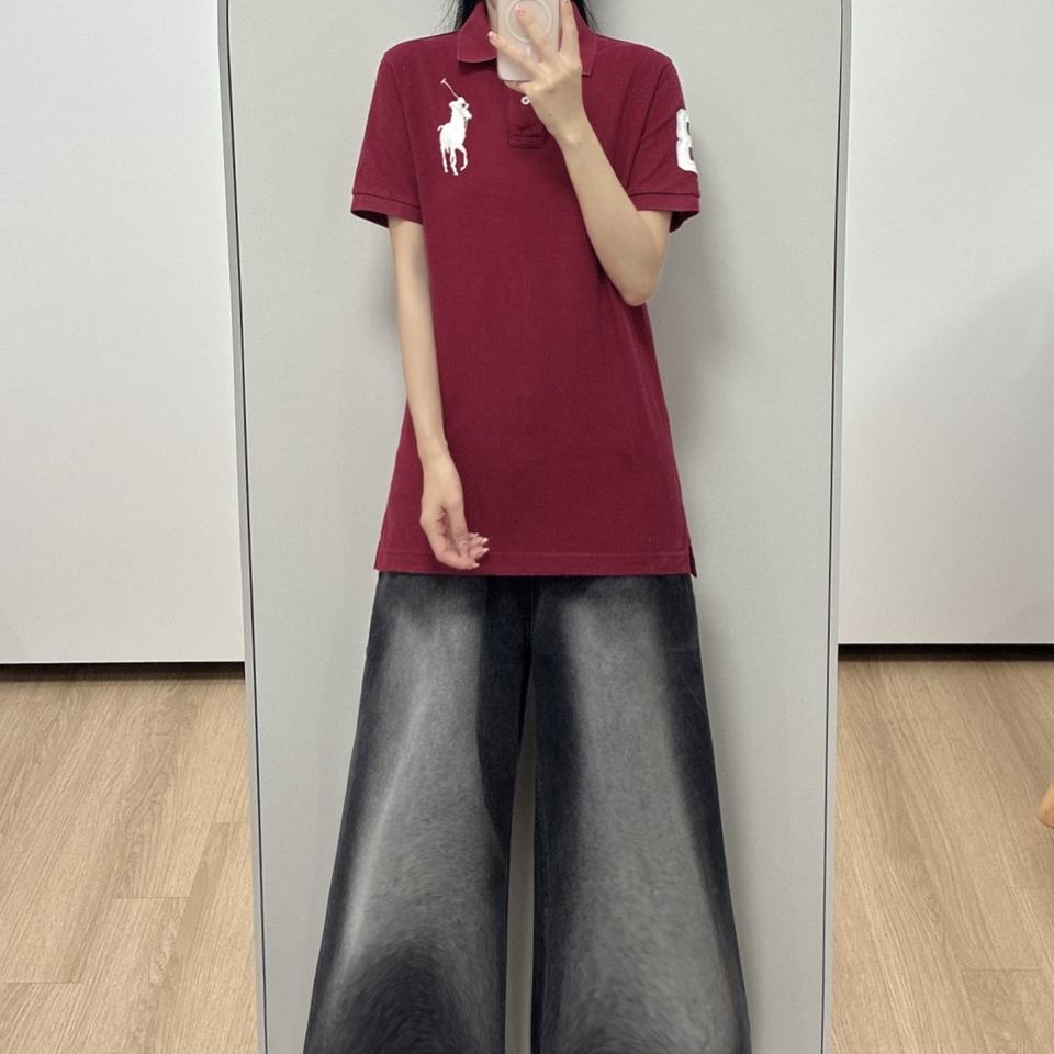 폴로 랄프로렌 빅포니 버건디 카라 반팔 티셔츠