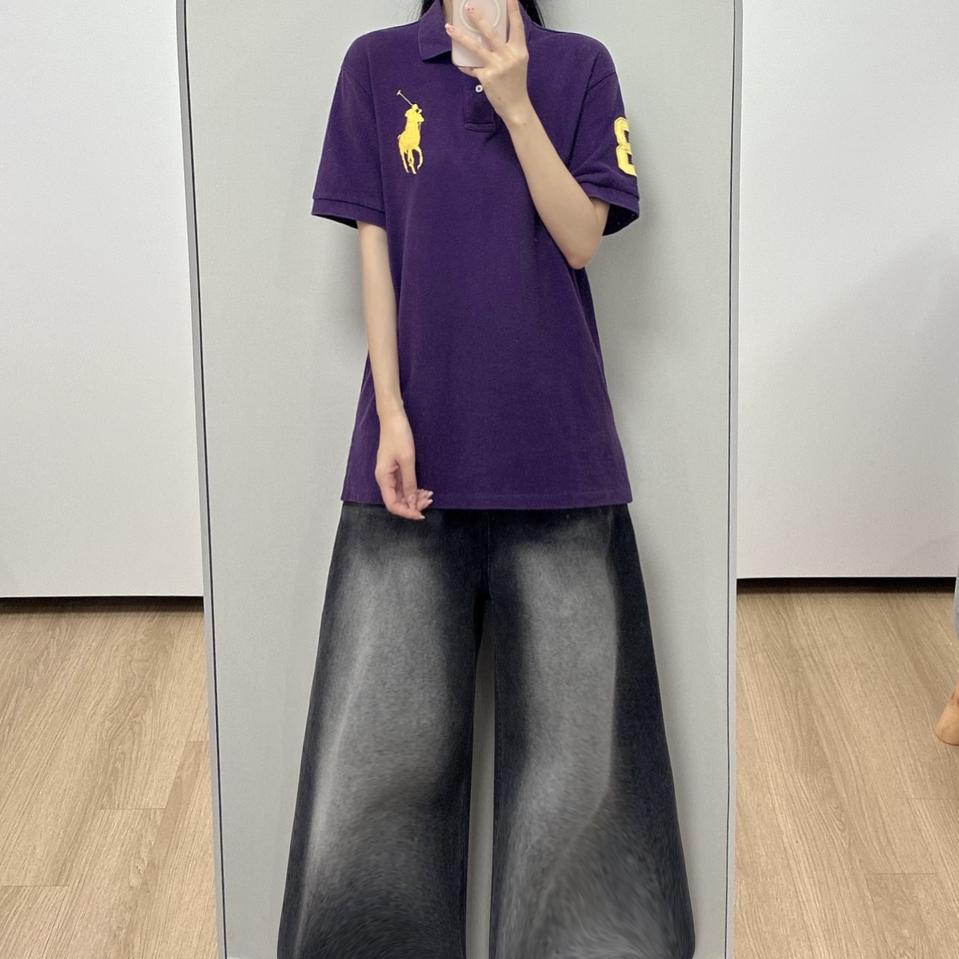 폴로 랄프로렌 빅포니 퍼플 카라 반팔 티셔츠
