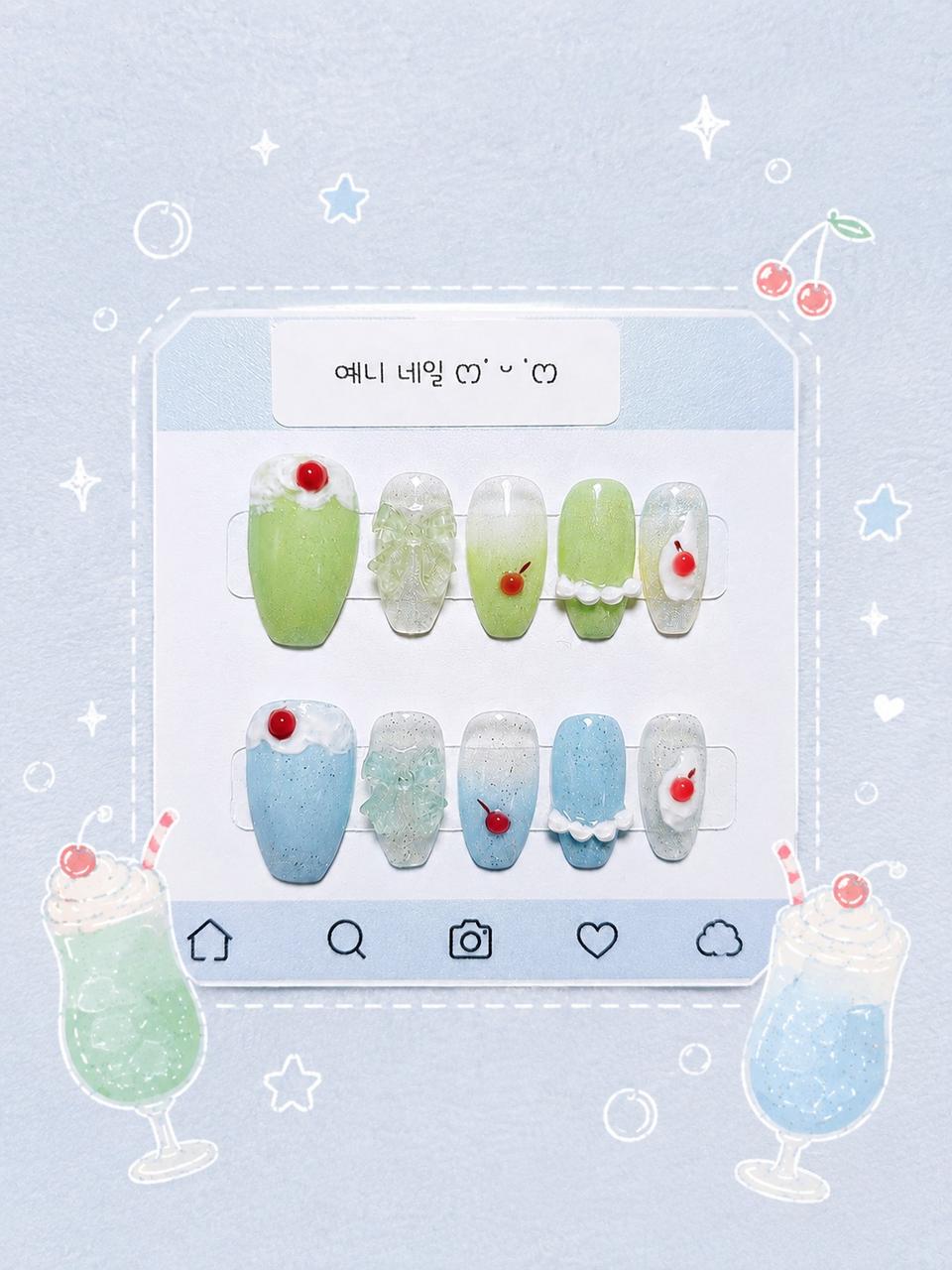 [수제네일팁] 소다 네일팁