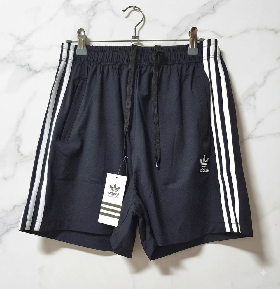 아디다스 냉감 삼선 3부 반바지 블랙 L~XL <새상품>