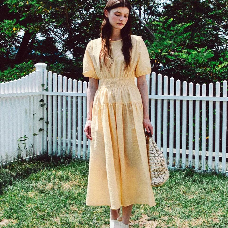 마리끌레르(marie claire) 바스락 퍼프 프릴 원피스 55