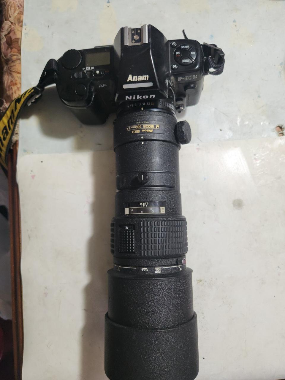 아남 니콘 F801s 300mm 망원렌즈 장착