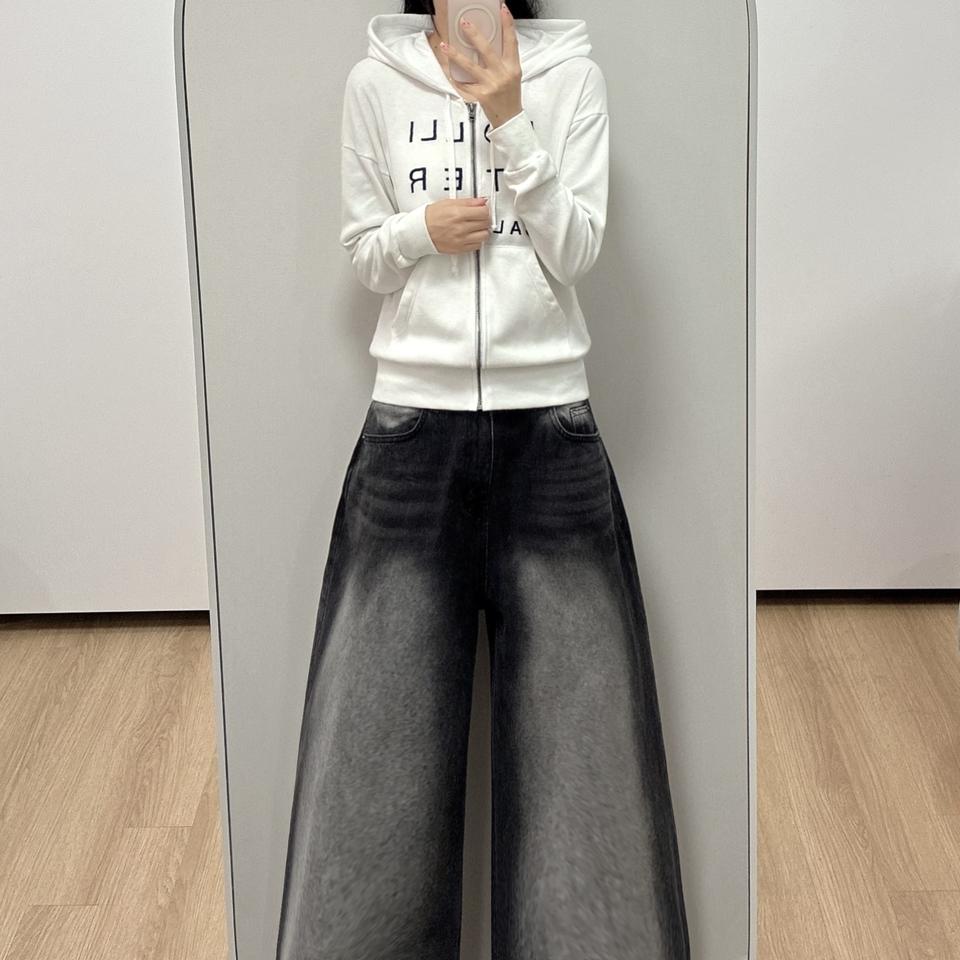 홀리스터 자수로고 화이트 후드집업