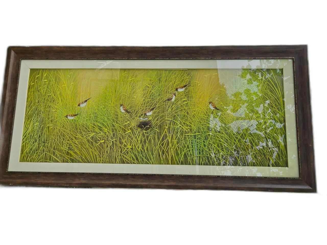 12607. 새 그림 대형 액자