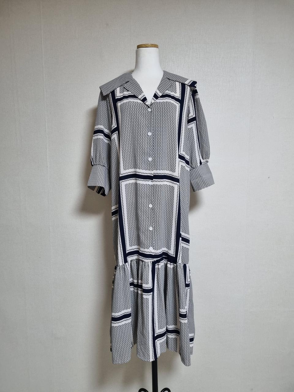 L25 Valleygirl 패턴 롱 원피스 (ONE SIZE)
