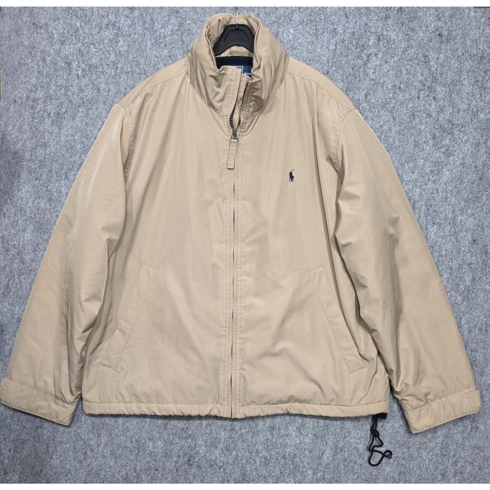 폴로 랄프로렌 00s 빈티지 플리스 안감 스윙톱 블루종 집업 자켓 XXL