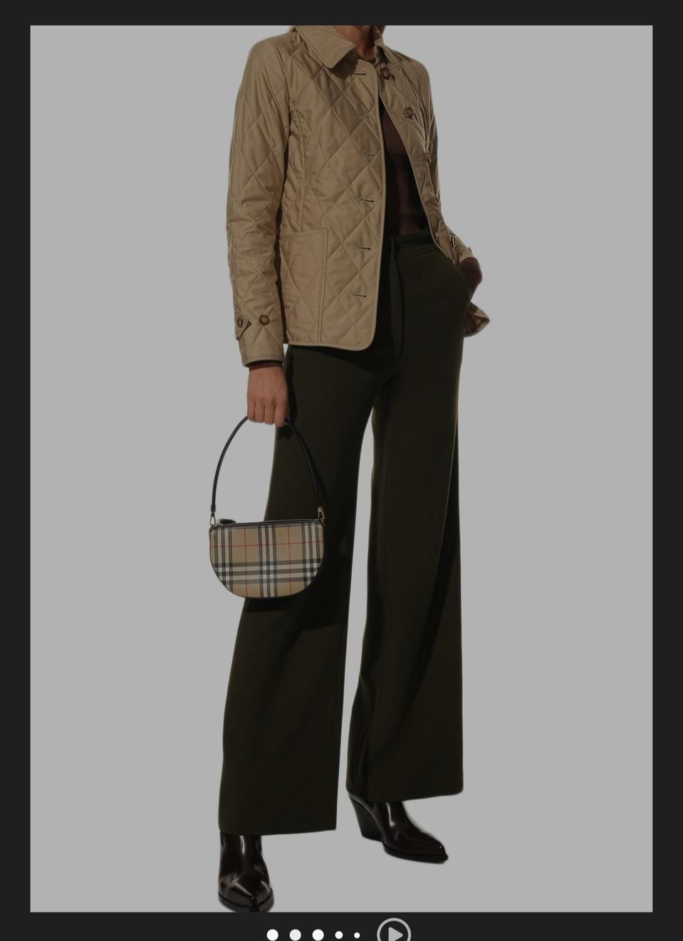 [m/55~66/정품] 버버리 다이아몬드퀼팅  자켓