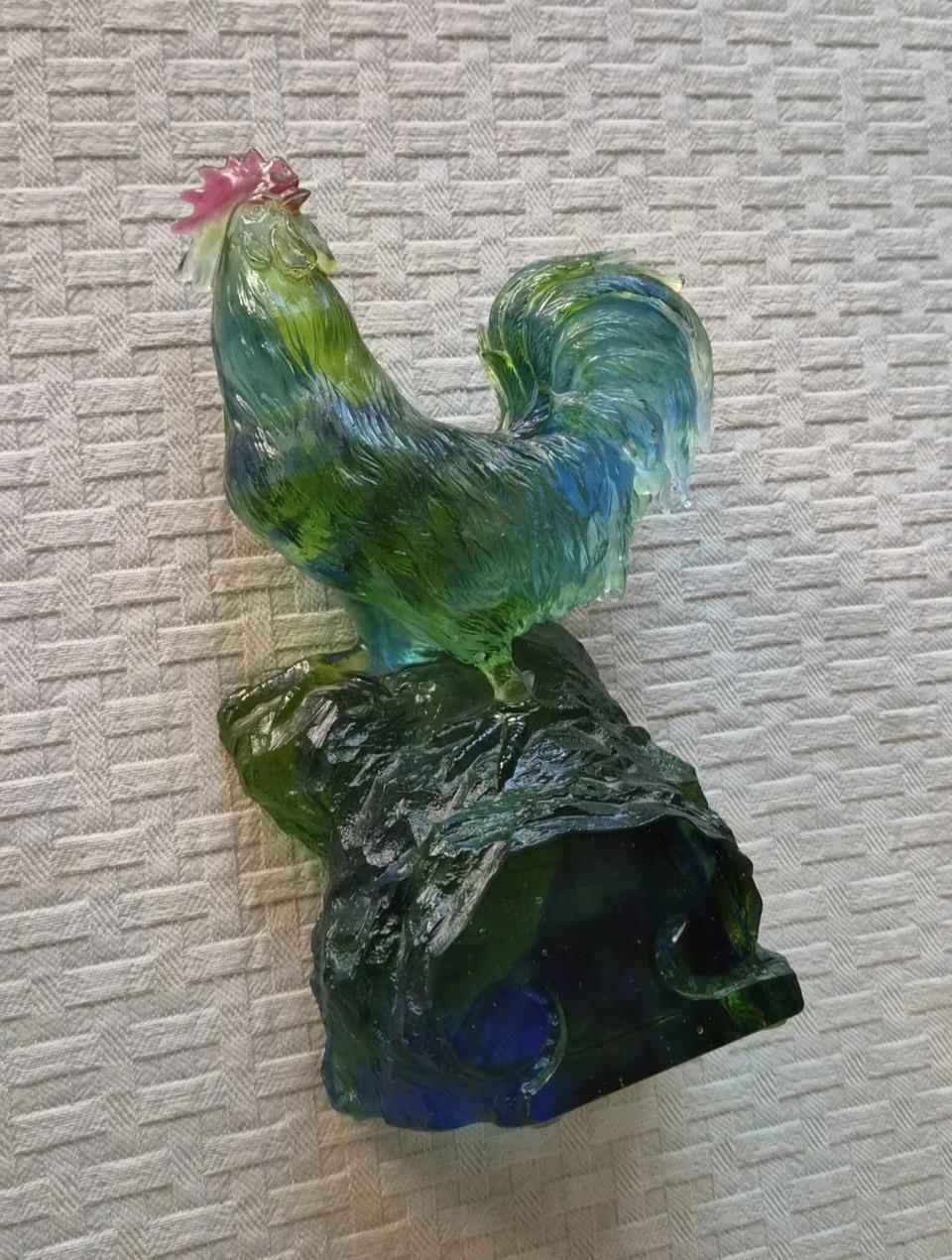 LIULI 대만 유리공방 닭 장식품
