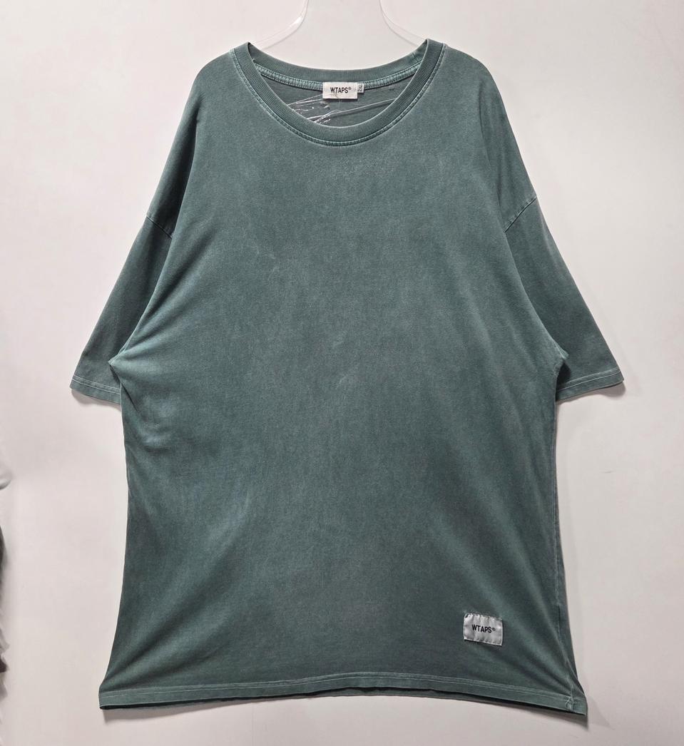 WTAPS 그린 피그먼트 워싱 반팔 티셔츠 2XL 26082102
