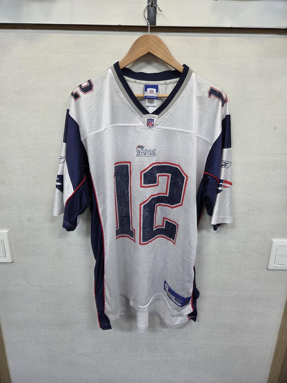 리복 nfl 패트리어츠 톰 브래디 럭비 져지반팔 xl