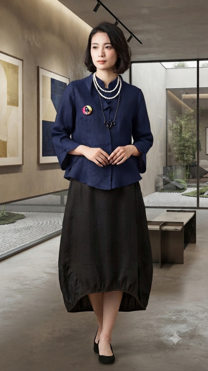 * 천연염색 인견 생활복 자켓  ( 새 상 품 )