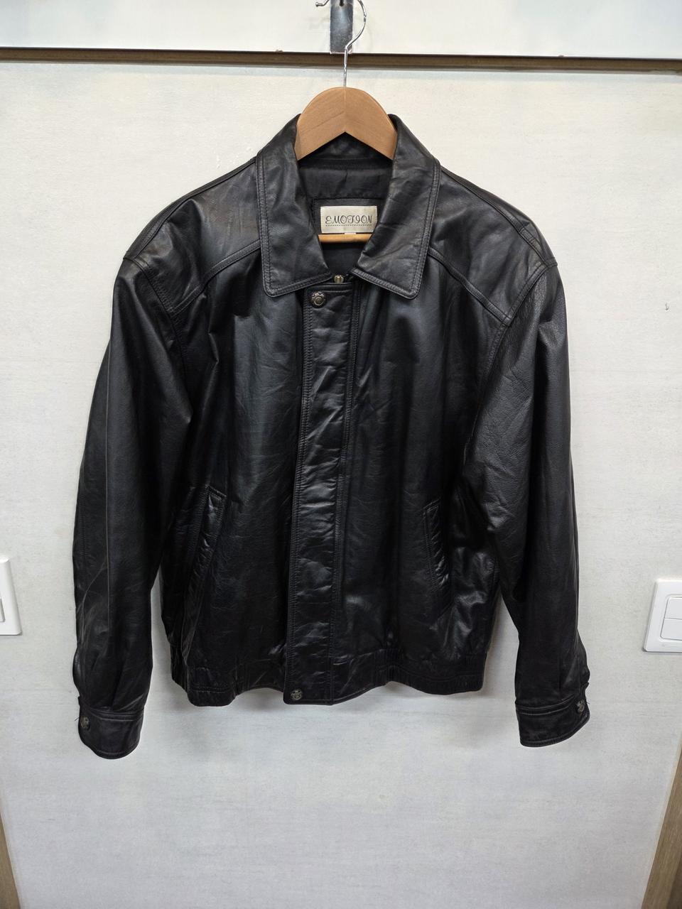 이모션 90s 빈티지 소가죽 봄버자켓 xl