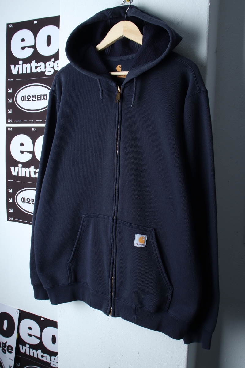 (L-XL) 칼하트 후드집업 네이비 기모 워크웨어 아메카지-H37415