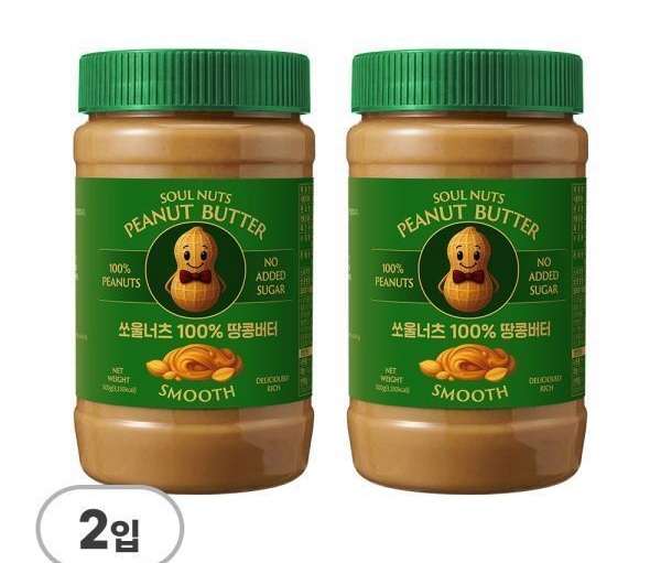 100% 땅콩버터 500g 2개 스무스