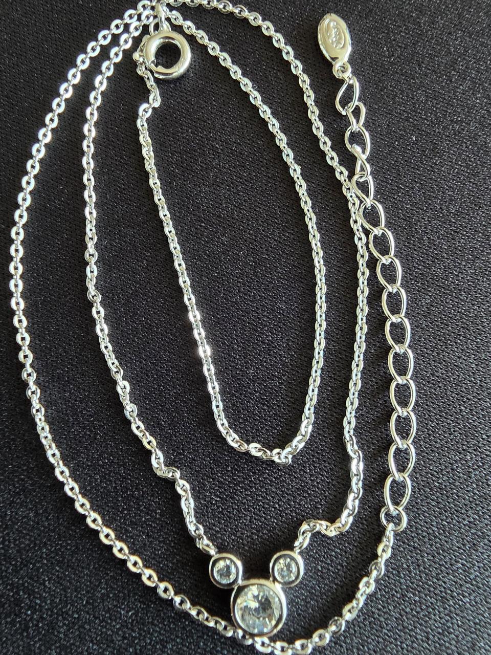OST 미키마우스 펜던트 실버 목걸이