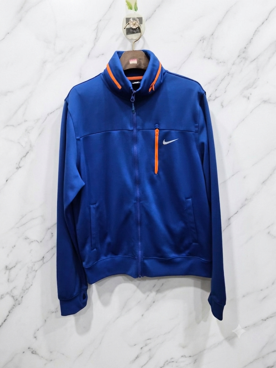 XL,105)) NIKE 나이키 블루 집업 져지! 모자 있습니다~