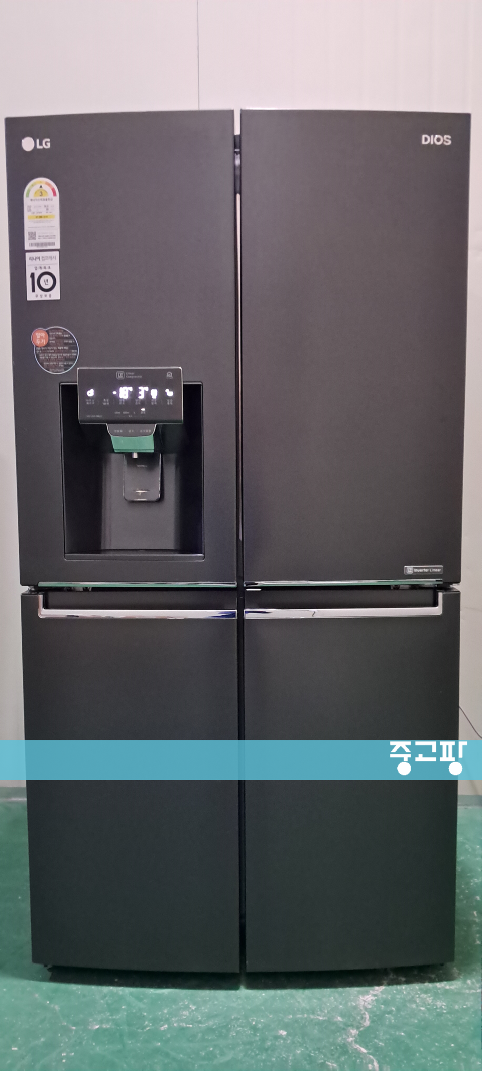 1644 엘지디오스 824L 4도어 정수기양문형냉장고(메탈)