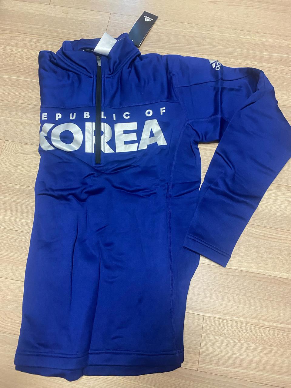 아디다스 팀코리아 하프 집업