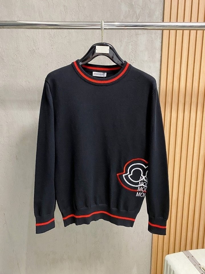 몽클레어 티핑 울 니트 티셔츠