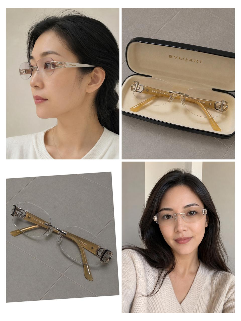 (정품) 90s 빈티지 BVLGARI 불가리 무테 안경 / 선글라스
