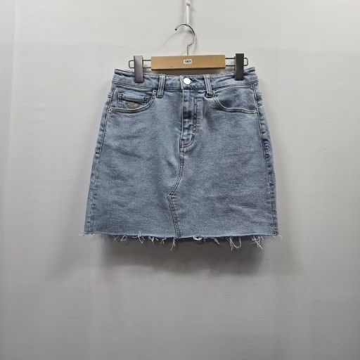 1801[ plac]청 데님 스판 스커트