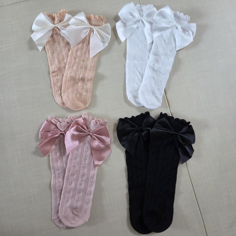 (새상품) 아기 여아 프릴 니삭스 반스타킹 양말 4종세트