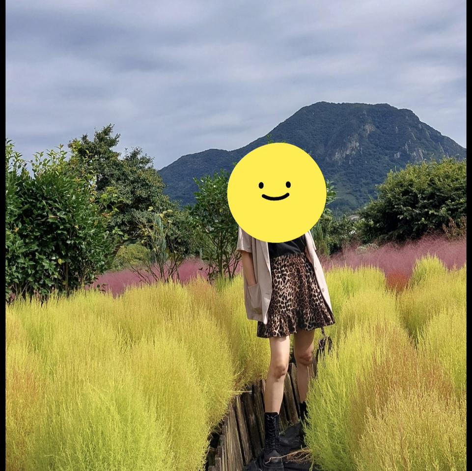 브라운 레오파드 스커트