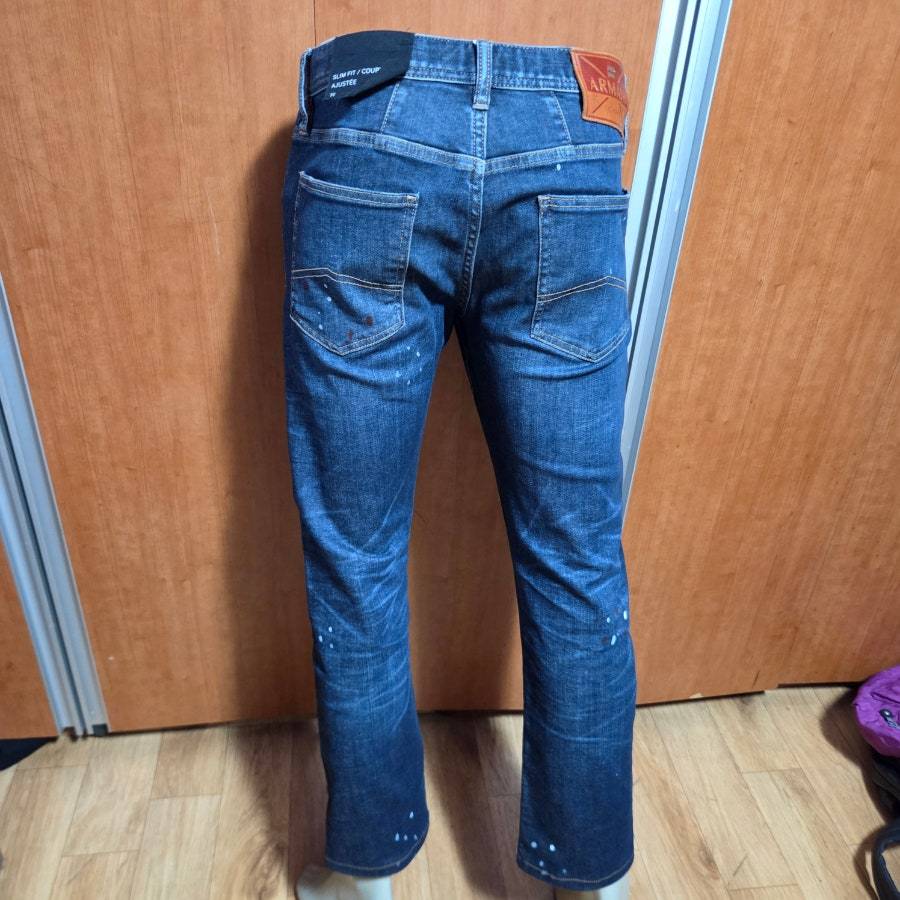 정품 알마니익스체인지] 페인트 스플래터데님 팬츠 청바지 (32)